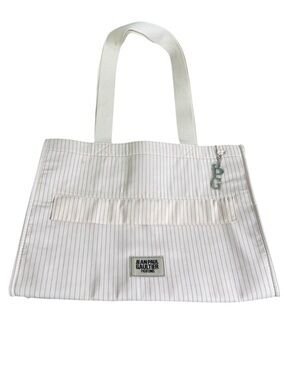 Jean Paul Gaultier White Striped Tote Bag
